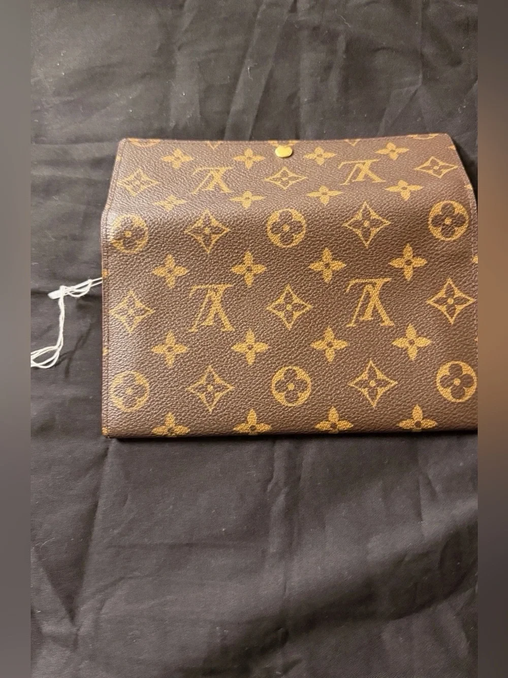Louis Vuitton Brown Monogram Snap Flap Wallet Zip Coin Pocket Folding Card/COA
